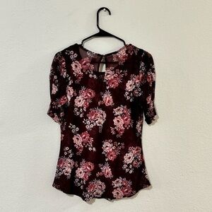 No Boundaries See Through Floral Top